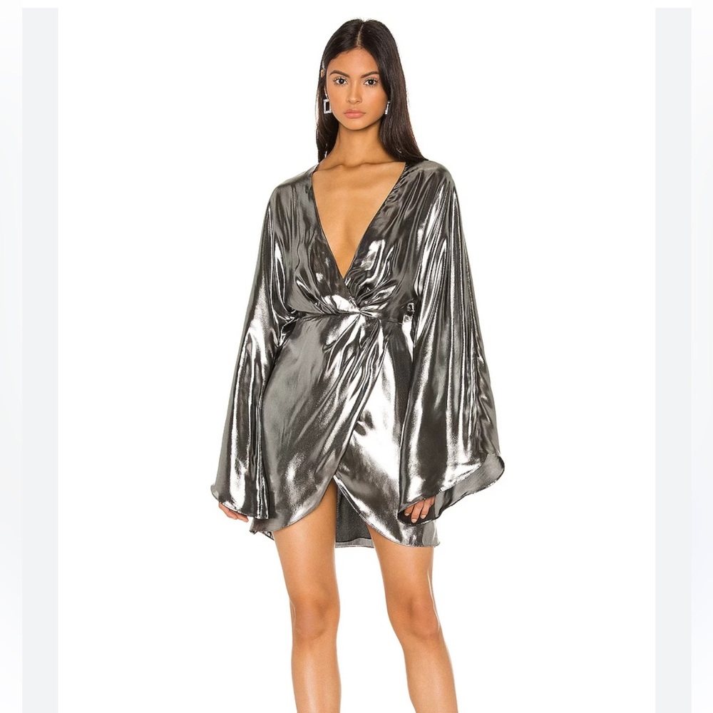 Michael Costello Silver Blazer with Satin Finish